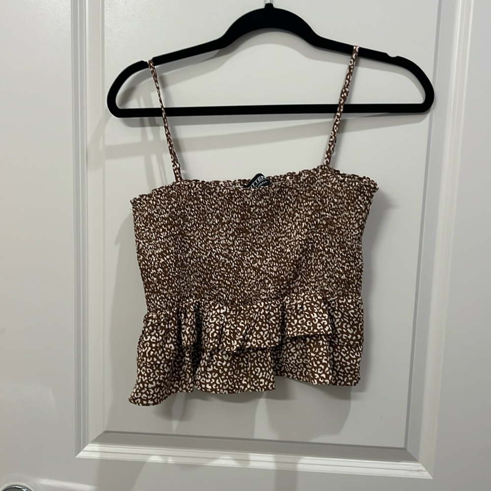 Kittenish brown cheetah tank top